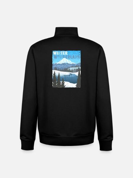 Winter Wonderland - public domain modificated - Unisex Organic Zip Sweatshirt von Stanley/Stella - Schwarz
