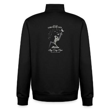 Hold On for Dear Life to the Stars - Unisex Organic Zip Sweatshirt by Stanley/Stella - black - Back - AI Model Male 185 light (185cm)