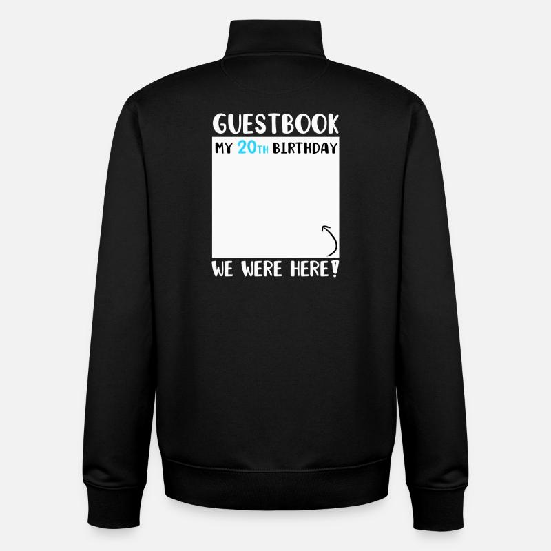 20e anniversaire - Sweat zippé unisexe en coton bio Stanley/Stella - noir