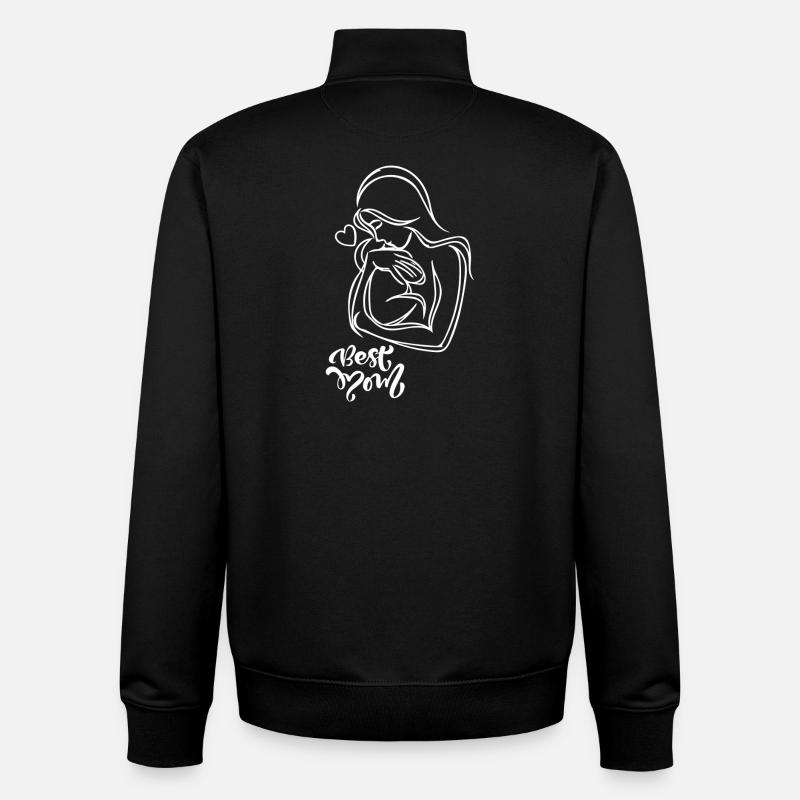 MAMA - Unisex Organic Zip Sweatshirt von Stanley/Stella - Schwarz