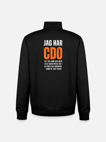Jag har CDO - Unisex sweatshirt med dragkedja i ekologisk bomull Stanley/Stella - svart