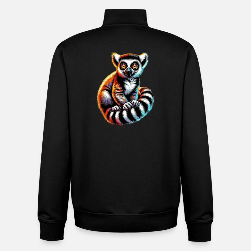 Lemur - Unisex Organic Zip Sweatshirt von Stanley/Stella - Schwarz