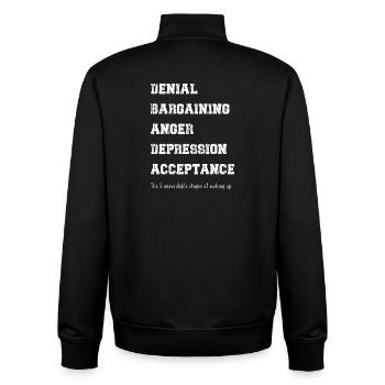Fünf Phasen des Aufwachens - Unisex Organic Zip Sweatshirt von Stanley/Stella - Schwarz - Hinten - AI Model Male 185 light (185cm)