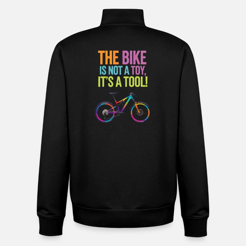 Conception de citation de vélo vibrante - Sweat zippé unisexe en coton bio Stanley/Stella - noir