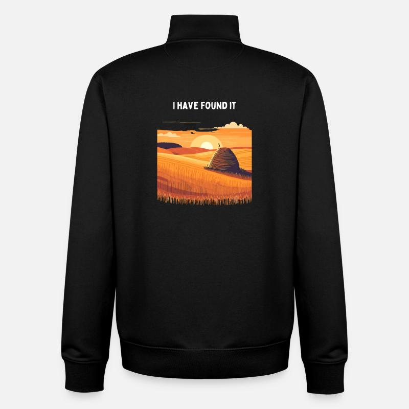 Une aiguille dans une botte de foin - Sweat zippé unisexe en coton bio Stanley/Stella - noir