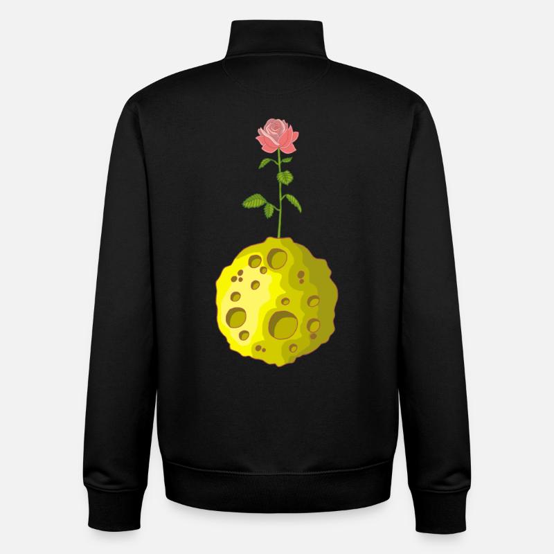 Planète fleurie - Sweat zippé unisexe en coton bio Stanley/Stella - noir