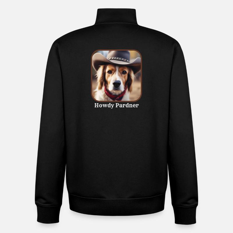 Hallo Pardner - Unisex Organic Zip Sweatshirt von Stanley/Stella - Schwarz