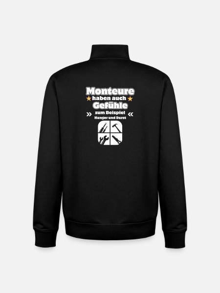 Monteure Gefühle - Unisex Organic Zip Sweatshirt von Stanley/Stella - Schwarz