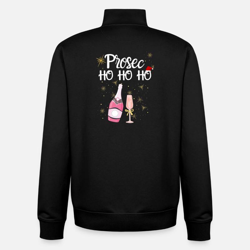 Weihnachten Prosecco - Unisex Organic Zip Sweatshirt von Stanley/Stella - Schwarz