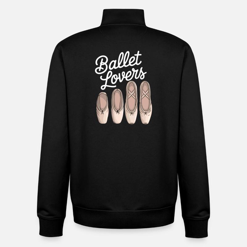 Ballet Lovers Cinq Pantoufles - Sweat zippé unisexe en coton bio Stanley/Stella - noir