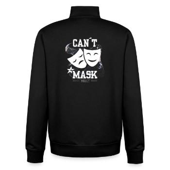 Can’t Mask Today – Social Energy Not Found - Unisex Organic Zip Sweatshirt von Stanley/Stella - Schwarz - Hinten - AI Model Male 185 light (185cm)