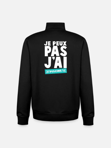 Ich kann nicht schwimmen - Unisex Organic Zip Sweatshirt von Stanley/Stella - Schwarz