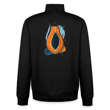 Papaya - Unisex Organic Zip Sweatshirt von Stanley/Stella - Schwarz - Hinten - AI Model Male 185 light (185cm)