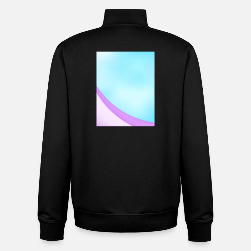 Design abstrait en dégradé pastel - Sweat zippé unisexe en coton bio Stanley/Stella - noir