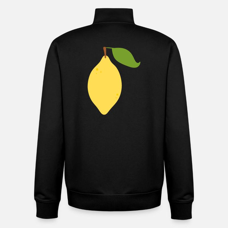 Conception moderne de motif d’agrumes citron - Sweat zippé unisexe en coton bio Stanley/Stella - noir