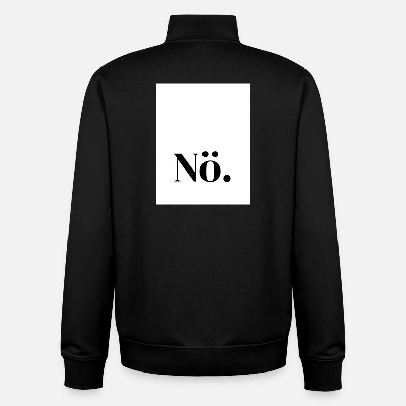 Conception Nö._Minimalistisches - Sweat zippé unisexe en coton bio Stanley/Stella - noir
