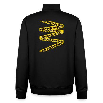 T-shirt à ruban de barrière de scène de crime - Sweat zippé unisexe en coton bio Stanley/Stella - noir - Dos - AI Model Male 185 light (185cm)