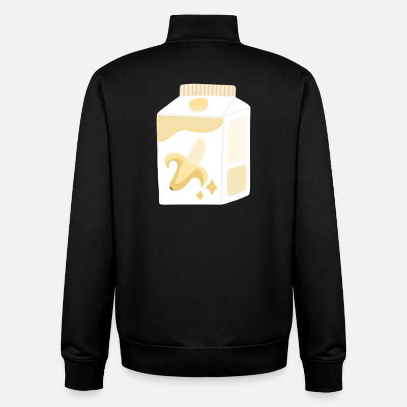 Bananenmilch Karton - Unisex Organic Zip Sweatshirt von Stanley/Stella - Schwarz