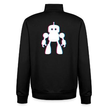 Roboter 3D-Effekt – Zukunft trifft KI Design - Unisex Organic Zip Sweatshirt von Stanley/Stella - Schwarz - Hinten - AI Model Male 185 light (185cm)