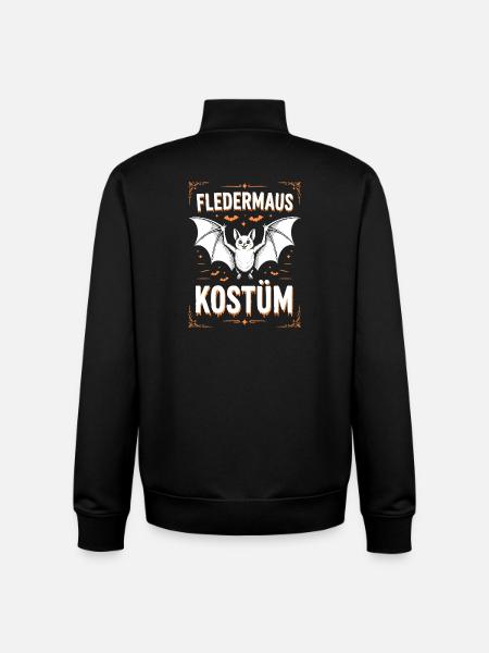 Bat Costume Halloween - Unisex Organic Zip Sweatshirt by Stanley/Stella - black