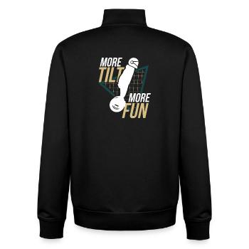 More Tilt More Fun – Electric Unicycle Design - Unisex Organic Zip Sweatshirt by Stanley/Stella - black - Back - AI Model Male 185 light (185cm)
