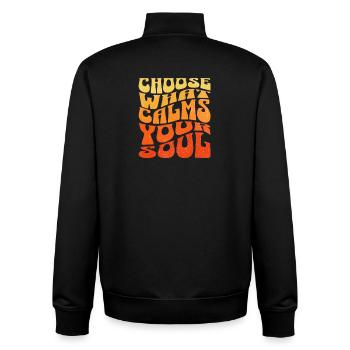 Choose what calms you down - Unisex Organic Zip Sweatshirt by Stanley/Stella - black - Back - AI Model Male 185 light (185cm)