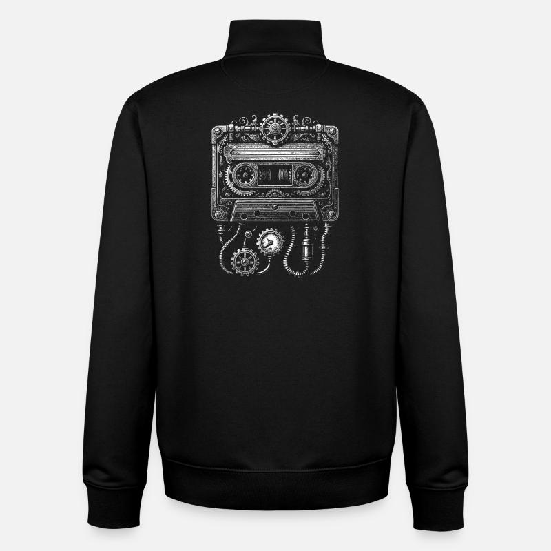 Steampunk Kassette Uhrwerk - Unisex Organic Zip Sweatshirt von Stanley/Stella - Schwarz