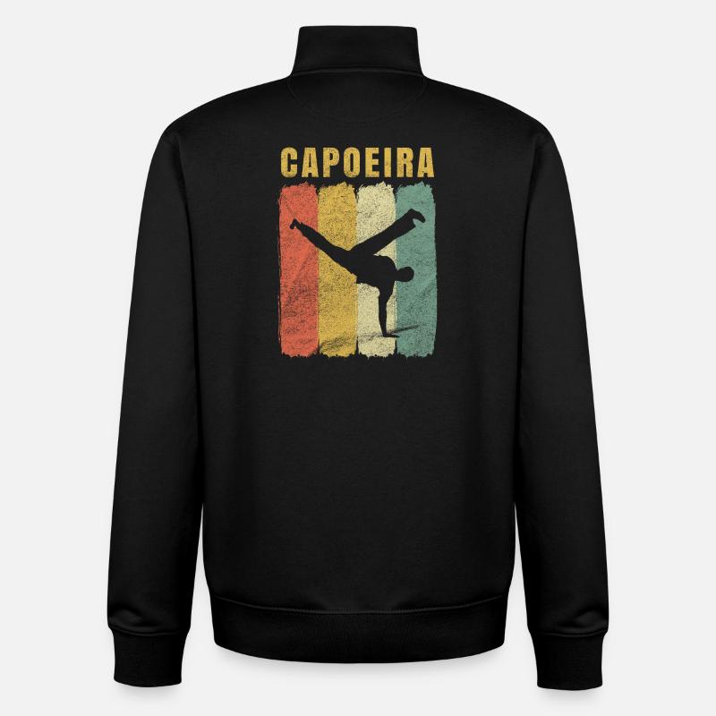 Capoeira Regenbogen Silhouette - Unisex Organic Zip Sweatshirt von Stanley/Stella - Schwarz