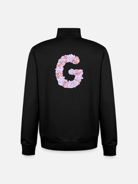 Flowers "G" for a genius person - Unisex Organic Zip Sweatshirt by Stanley/Stella - black