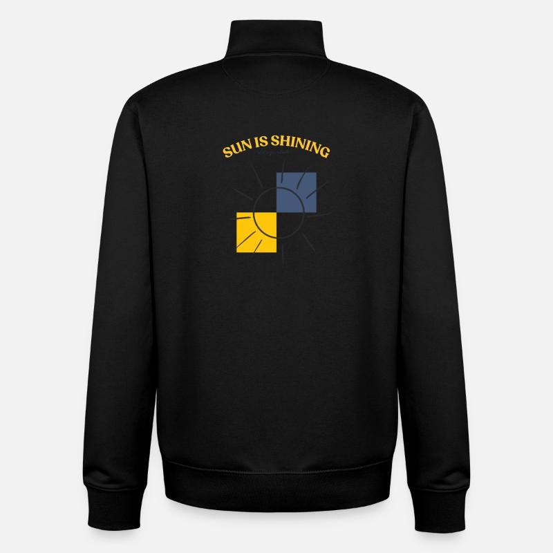 Sun is shining - let´s go outside - Unisex Organic Zip Sweatshirt von Stanley/Stella - Schwarz