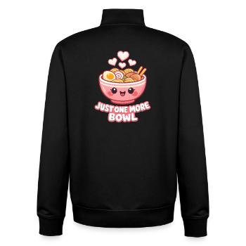 Bol de Ramen Kawaii - Sweat zippé unisexe en coton bio Stanley/Stella - noir - Dos - AI Model Male 185 light (185cm)