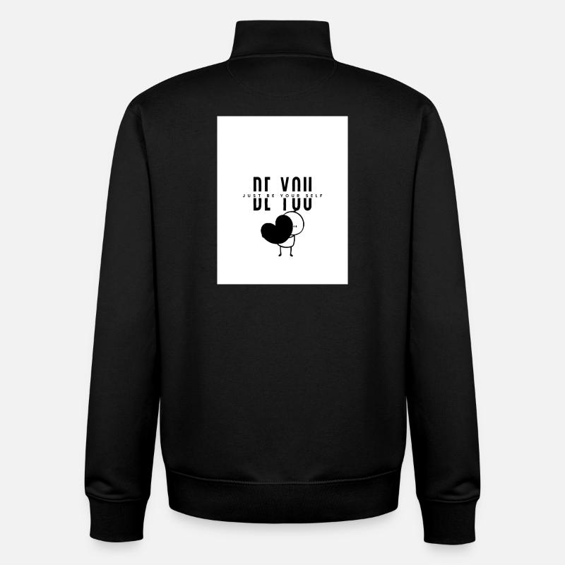 Sei du selbst - Unisex Organic Zip Sweatshirt von Stanley/Stella - Schwarz