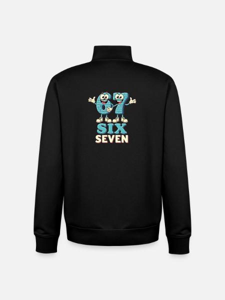 US Flag 67 Memes Six Seven - Sweat zippé unisexe en coton bio Stanley/Stella - noir