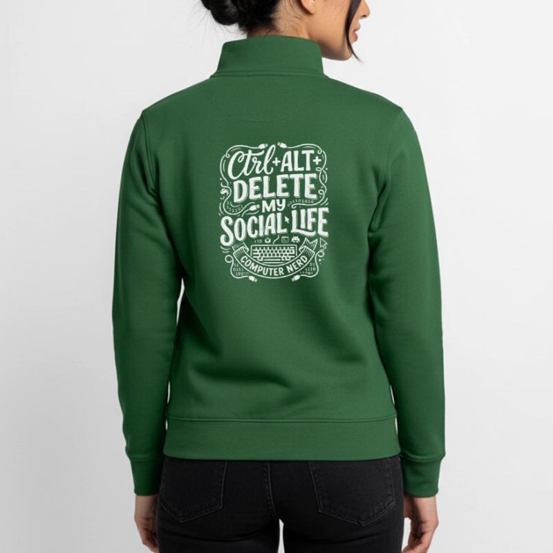 Ctrl+Alt+Delete – Computer Nerd Life Unisex Organic Zip Sweatshirt by Stanley/Stella