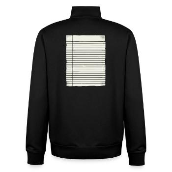 Costume en papier, Carnaval de costumes de groupe - Sweat zippé unisexe en coton bio Stanley/Stella - noir - Dos - AI Model Male 185 light (185cm)