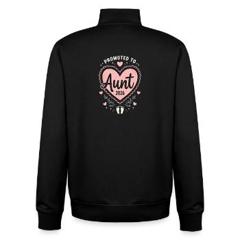 Tante 2026 Tante 2026 Befördert zu Tante 2026 - Unisex Organic Zip Sweatshirt von Stanley/Stella - Schwarz - Hinten - AI Model Male 185 light (185cm)