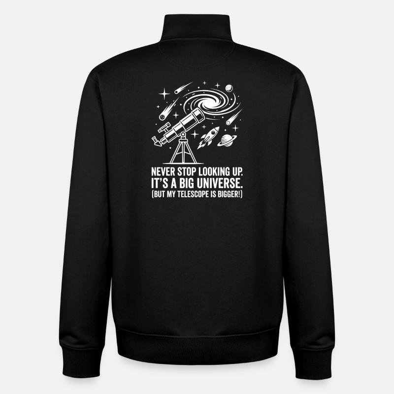 Teleskopträume im weiten Kosmos - Unisex Organic Zip Sweatshirt von Stanley/Stella - Schwarz