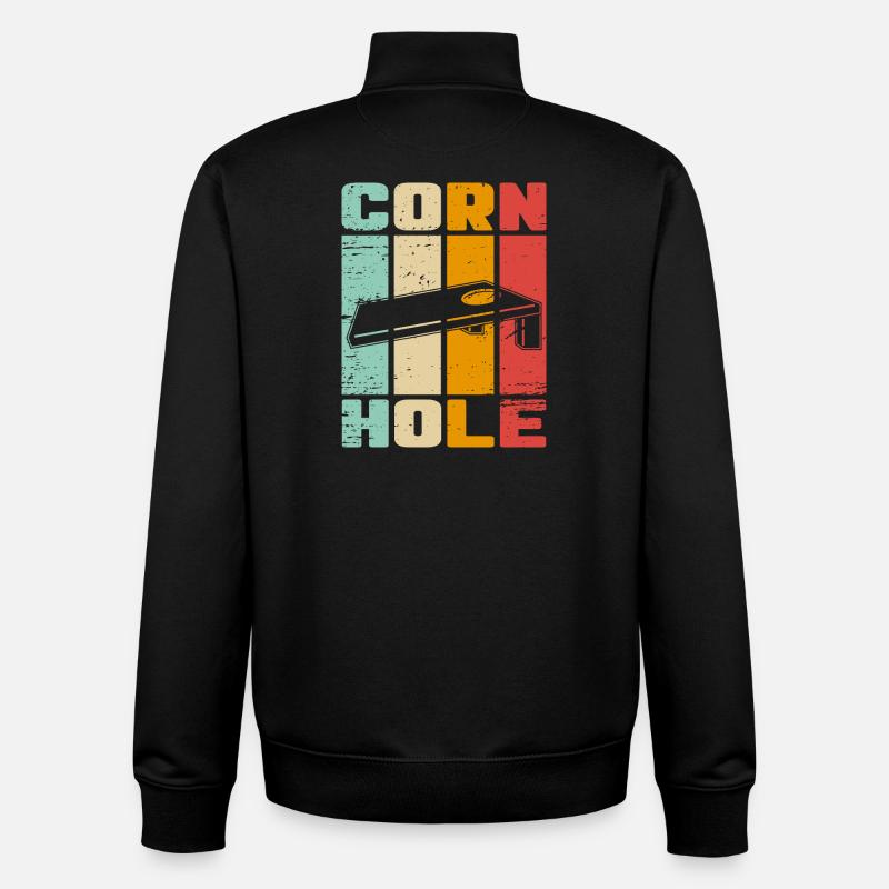 Cornhole - Unisex Organic Zip Sweatshirt by Stanley/Stella - black