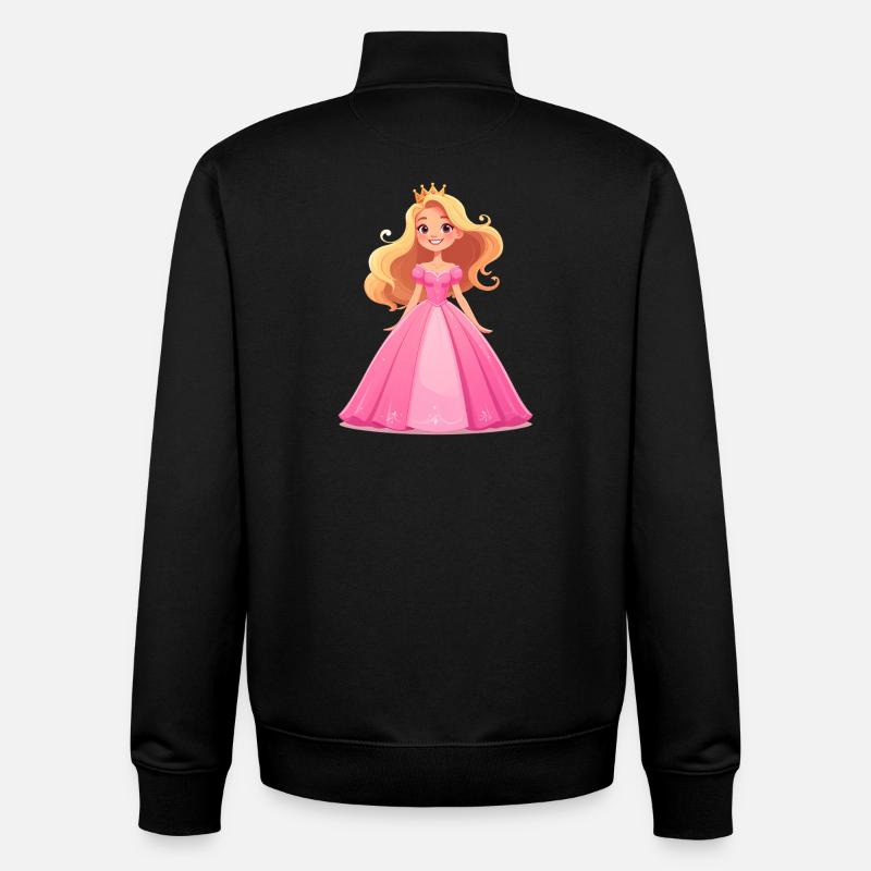 Prinzessin in einem rosa Kleid - Unisex Organic Zip Sweatshirt von Stanley/Stella - Schwarz