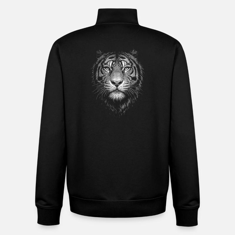 Tiger - Unisex Organic Zip Sweatshirt von Stanley/Stella - Schwarz