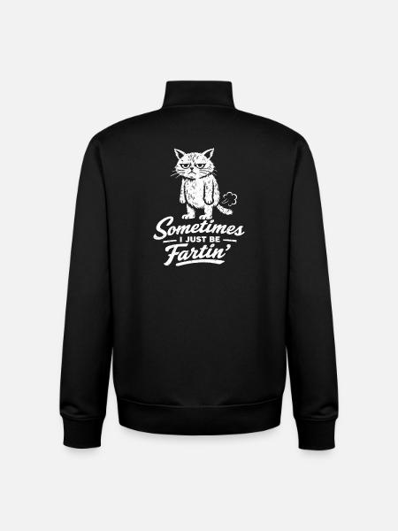 Sometimes I'm just a farting cat ( - Unisex Organic Zip Sweatshirt by Stanley/Stella - black