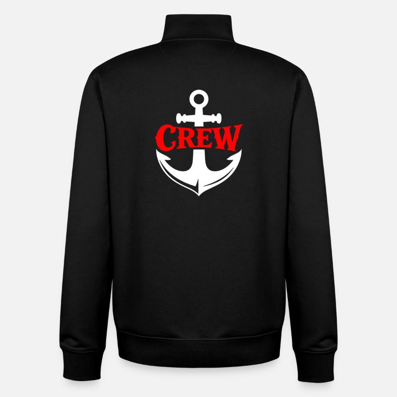 Anker Crew Symbol - Unisex Organic Zip Sweatshirt von Stanley/Stella - Schwarz