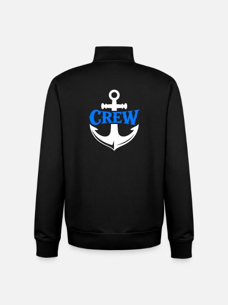 Blue Anchor Crew Logo - Unisex Organic Zip Sweatshirt by Stanley/Stella - black