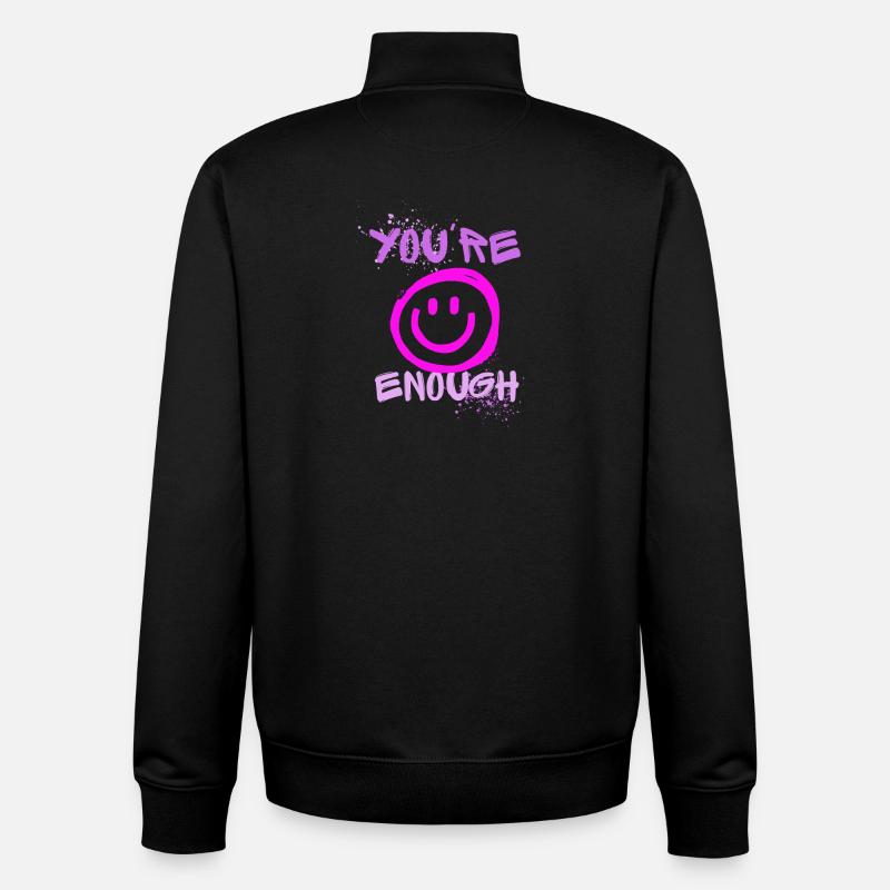Vous êtes assez - Sweat zippé unisexe en coton bio Stanley/Stella - noir