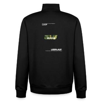 Decisions – Leaf Green Motif - Unisex Organic Zip Sweatshirt by Stanley/Stella - black - Back - AI Model Male 185 light (185cm)