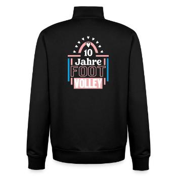 10 Jahre Footvolley Jubiläum Footvolleyspieler - Unisex Organic Zip Sweatshirt von Stanley/Stella - Schwarz - Hinten - AI Model Male 185 light (185cm)
