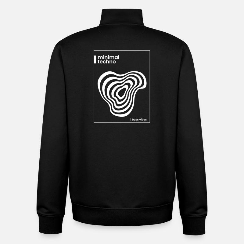 Minimal-Techno-Abstract-Vibe - Unisex Organic Zip Sweatshirt von Stanley/Stella - Schwarz