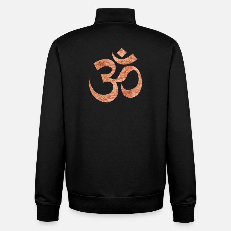 OM Zeichen - Unisex Organic Zip Sweatshirt von Stanley/Stella - Schwarz