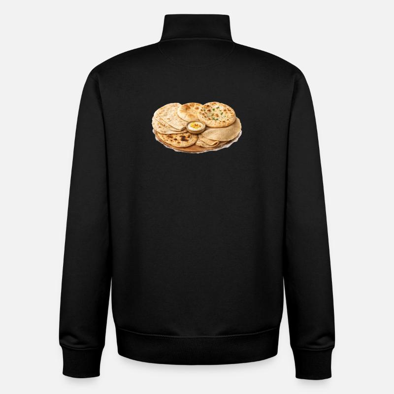 internationale Fladenbrotplatte - Unisex Organic Zip Sweatshirt von Stanley/Stella - Schwarz