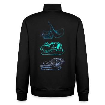 Dinosaurier-Schädel - Unisex Organic Zip Sweatshirt von Stanley/Stella - Schwarz - Hinten - AI Model Male 185 light (185cm)
